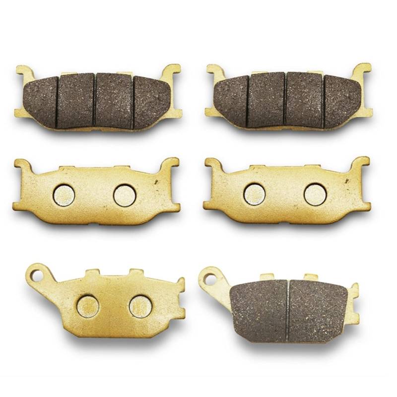 MKVAXR Motorrad-Bremsbeläge vorne und hinten, for Yamaha, FZ 6 FZ6, for Fazer, Verkleidung 2 Kolben-Bremssattel 2004-2007 XJ6 XJ 6 S Diversion 2013 Motorrad-Bremsbeläge(3 Pairs All) von MKVAXR