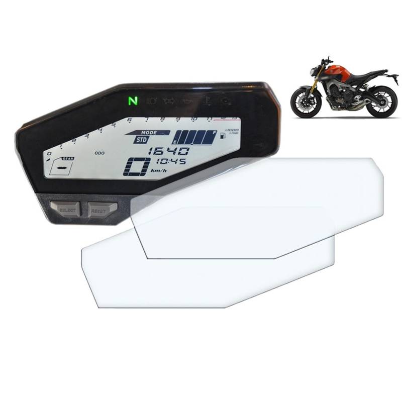 MKVAXR Motorrad Cluster Kratzschutzfolie Displayschutzfolie Instrument, for, for Yamaha, for MT-09 MT09 FZ-09 FZ09 2013–2018 Zubehör Motorrad-Armaturenbrettschutz von MKVAXR