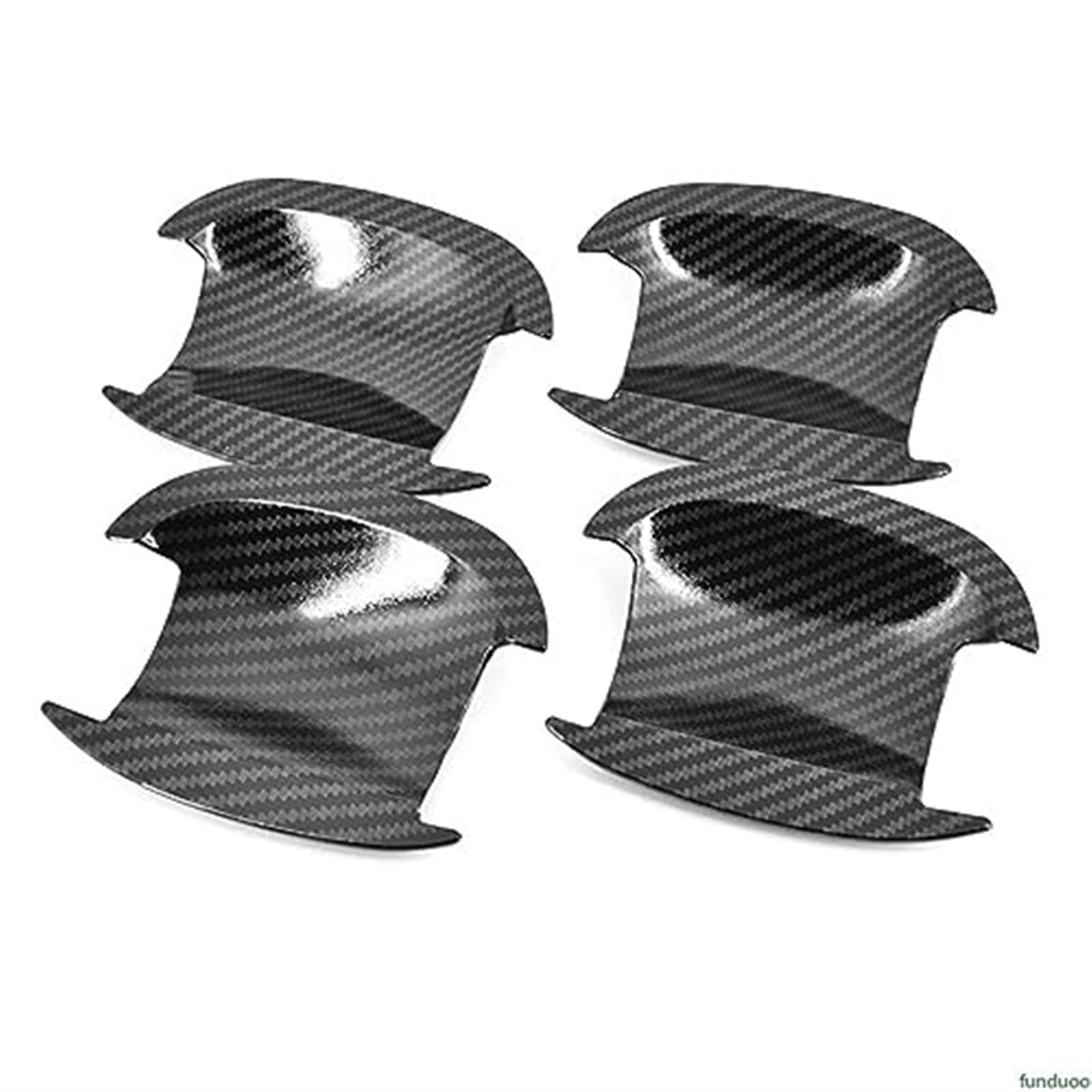 MKVAXR Neue Seitentürgriffverkleidung aus Karbonfaser-Chrom for Autos, for Golf 6 MK6, for Skoda, for Superb 2009 2010 2011 2012 2013 Autotürgriffabdeckungen(Black Bowl) von MKVAXR