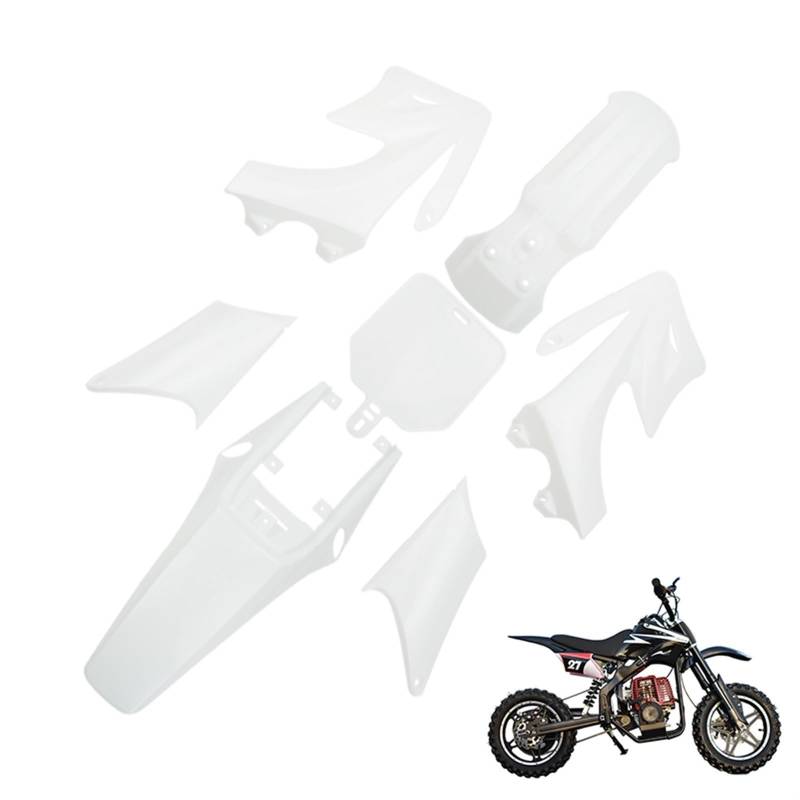 MKVAXR Off Road Motorrad Kunststoff Verkleidung Body Kits Dirt Bike Mud Set, for Apollo, Orion 110CC 125CC 150CC Zubehör Motorrad-Karosserieteil(White) von MKVAXR