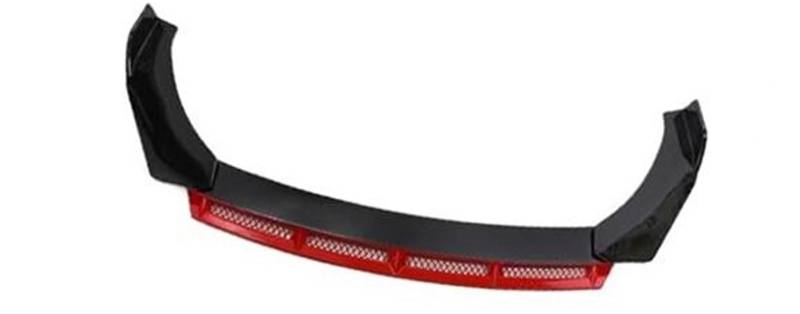 MKVAXR Protector 3PCS Kohlefaser/Schwarz/Rot Auto Frontstoßstange Splitter Lippe Sport Stil Diffusor Spoiler, for Peugeot, Spoiler Frontlippensplitter(Black Black and red) von MKVAXR