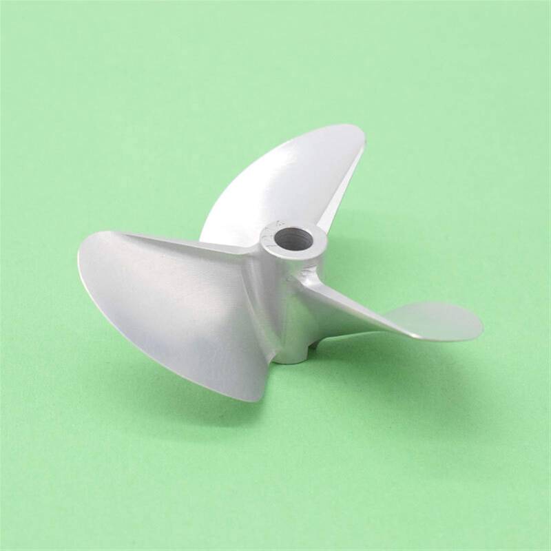 MKVAXR RC-Boot 3-Blatt-Propeller, CNC-Aluminiumlegierung, hochpräziser Propeller, Durchmesser 72 mm, 1/4 Zoll (6,35 mm) Bootswelle Außenbordmotorpropeller von MKVAXR