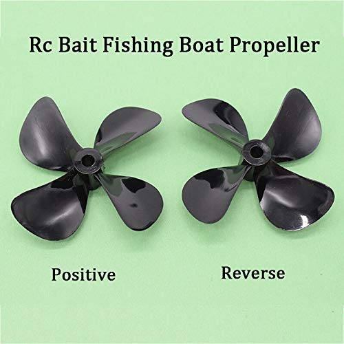 MKVAXR RC Köder Fischerboot Propeller 4 Klingen Paddel Positive Reverse Boot Propeller Hochfeste Schraube D50mm 55mm 60mm Blade Marine Propeller(D50mm Reverse) von MKVAXR