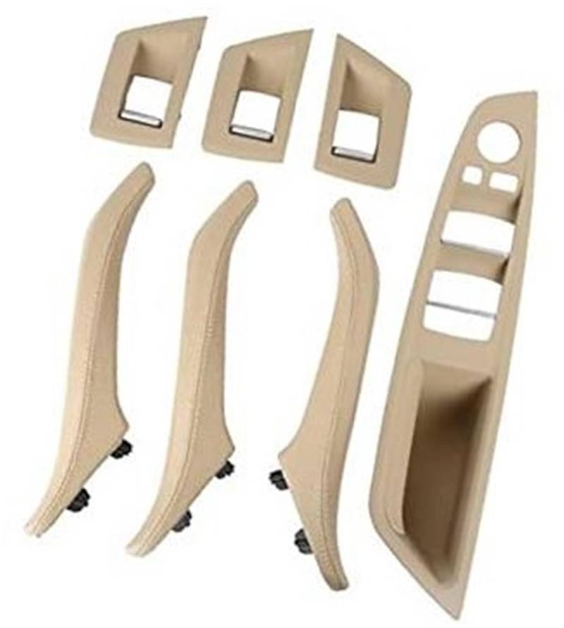 MKVAXR RHD LHD Auto Links rechts Innentür-Ledergriff-Montagesätze, for, 5er F10 F11 2010–2017 Auto-Innentürgriffe(Beige) von MKVAXR