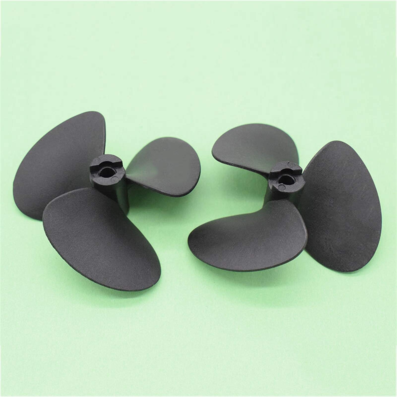 MKVAXR Rc Boot Teile 70/80mm 3 Klingen Propeller 5mm Welle Schraube Positive/Reverse Propeller Schwarz RC Köder Fischerboot Blade Marine Propeller(D80mm Positive) von MKVAXR