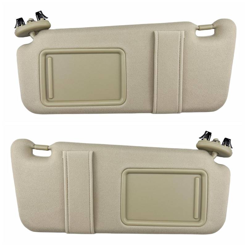 MKVAXR Sonnenblende mit Lichtern, kompatibel mit Toyota, Camry 2007–2011. Ersetzt 74320-06800-B0 74310-06770-B0 Auto-Sonnenschutz(Beige Left and Right) von MKVAXR