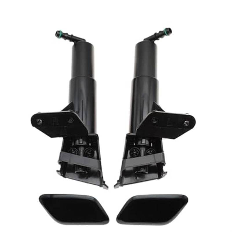 MKVAXR Stellmotorpumpe for Scheinwerfer-Waschanlage, Wassersprühstrahl-Abdeckkappe, for Toyota, AVENSIS T25 2006 2007 2008 Motor der Scheibenwischer-Waschanlage(Black Cap Set) von MKVAXR