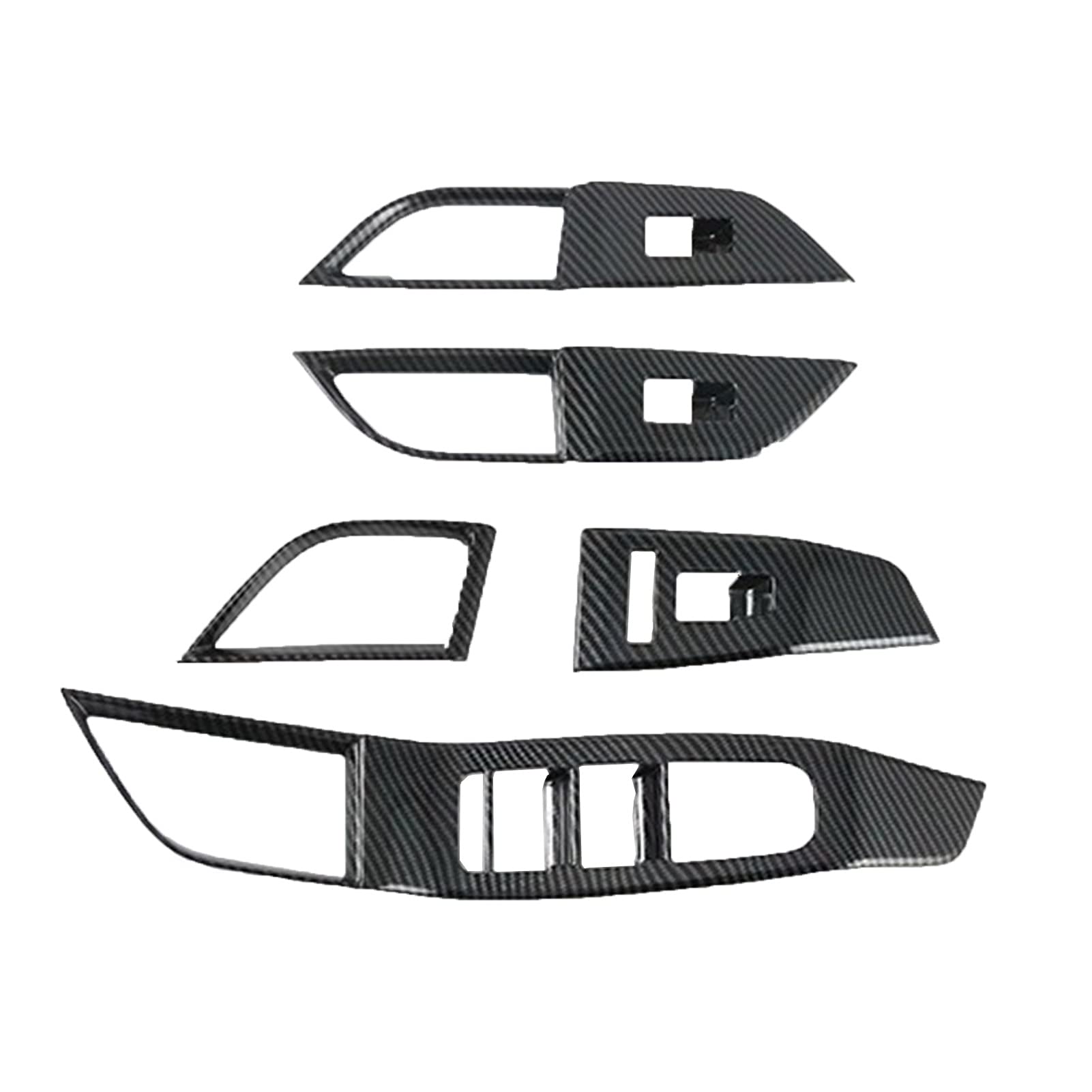 MKVAXR Türfenster-Armlehnenabdeckung, Schalterfeldverkleidung, Zierleiste, Autodekorationszubehör, Kohlefaser-Ausrüstung, for Nissan, for X-Trail, Rogue T33 2021 2022 LHD Fensterheber-Knopfrahmen von MKVAXR