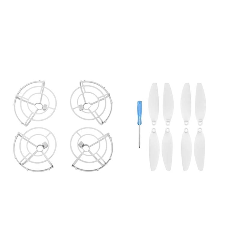 MKVAXR Vollständig geschlossener Propellerschutz, Propellerblattschutzkäfig, Drohnenzubehör, for DJI, for Mavic, for Mini, 2 Ersatzklingenteile(Props Set C) von MKVAXR