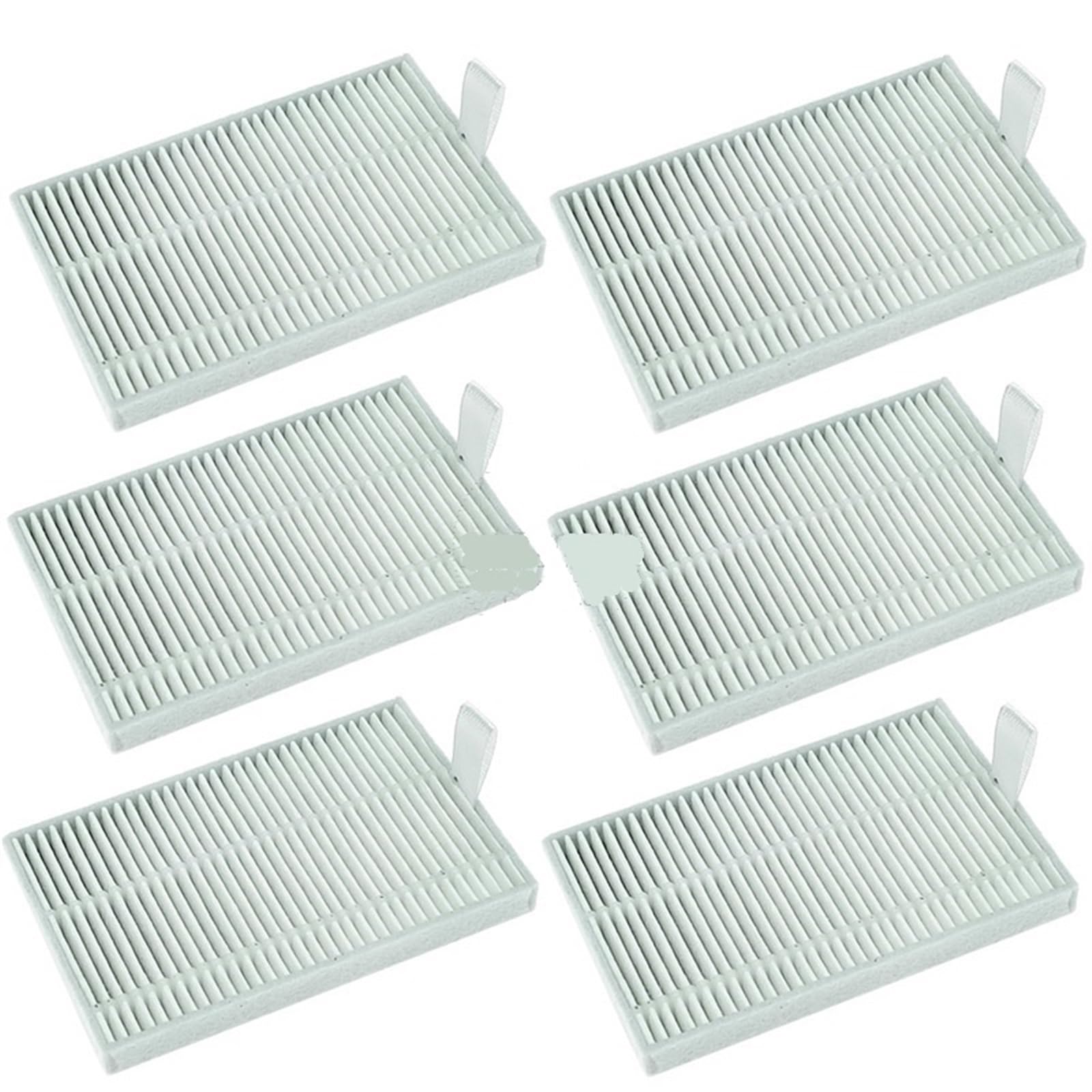 MKVAXR for ABIR X5 X6 X8 Ersatzbürste HEPA-Filterlappen, for ABIR X5 Roboterstaubsauger Zubehör Ersatzteile Verbrauchsmaterialien Roboter-Staubsaugerteile(6 PCS Filter) von MKVAXR