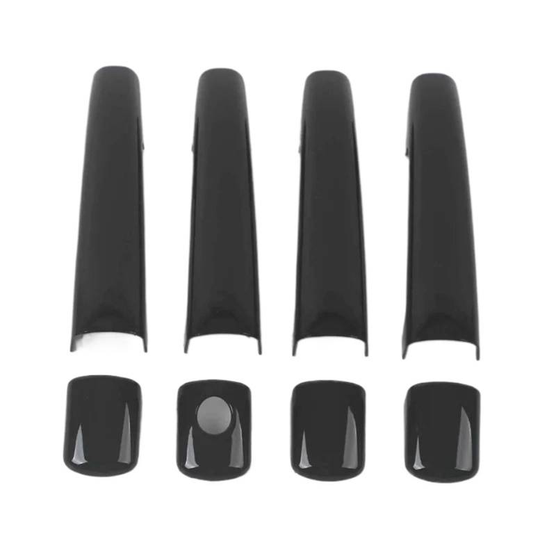 MKVAXR for Citroen, C4 C4 Picasso C6, for Peugeot, 207 308 407 Schwarze Kohlefaser-Autotürgriffabdeckung Zieraufkleber Styling Autozubehör Abdeckung der Türgriffkappe(Black) von MKVAXR