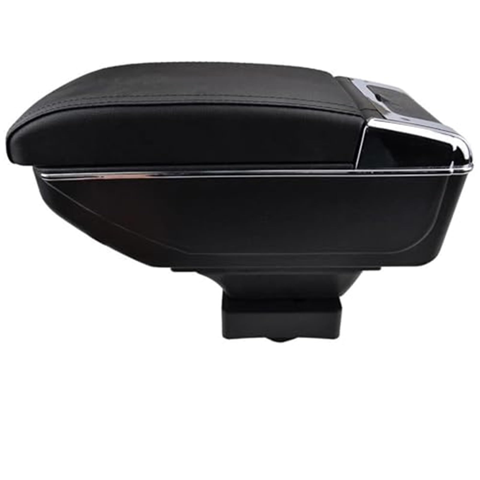 MKVAXR for Citroen, C4 Schrägheck 2004–2010, Auto-Armlehne, Mittelbecherhalter, Mittelkonsole, Aufbewahrungsbox, Zubehör, Autozubehör Auto-Armlehnen-Konsolenbox(Black Black Thread) von MKVAXR