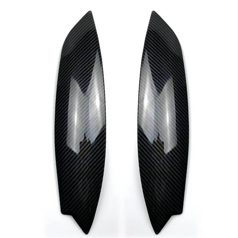 MKVAXR for Golf 5 MK5 GTI R 2003-2009 Auto Zubehör Carbon Fiber Scheinwerfer Augenbraue Augenlider Chrome Trim Abdeckung Lampe hauben Scheinwerfer-Augenbrauenverkleidung(Carbon Fiber Pattern) von MKVAXR