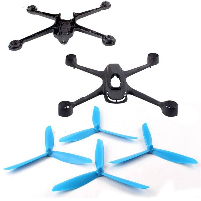 MKVAXR for H501S X4 RC Quadcopter Flugzeugkörperteile Dreieck Klinge Fernbedienung Flugzeugkörperteile Drohnen-Propeller-Set(Blue) von MKVAXR