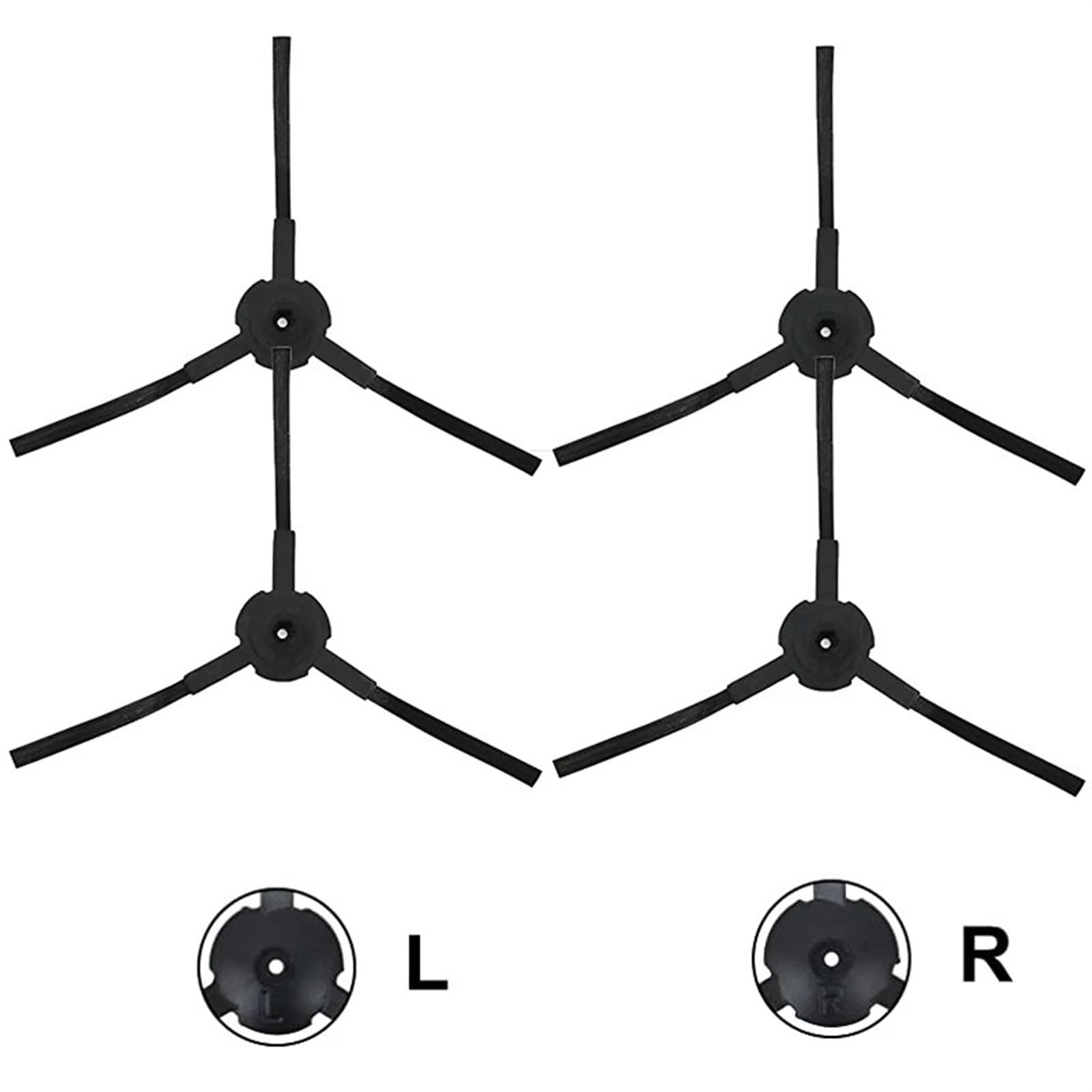 MKVAXR for ILIFE, V7S Plus Zubehör Ersatzteile Roboter Staubsauger Ersatz Kit Verbrauchsmaterialien Mian Pinsel Hepa Filter Lappen Roboter-Staubsaugerteile(2 Left 2 Right) von MKVAXR