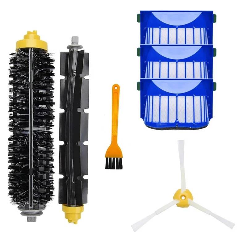 MKVAXR for IRobot, Roomba 675 650 690 600 Serie Zubehör Ersatzteile Staubsauger Ersatzset Borsten Seitenbürste HEPA Filter Roboter-Staubsaugerteile(JS) von MKVAXR