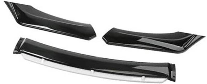 MKVAXR for Jetta, Auto-Frontstoßstangen-Lippenspoiler-Körpersatz, dekorativer Stoßstangen-Canard-Lippensplitter, Limousine, Breite unter 176 cm, Spoiler Frontspoiler-Kit(Black Bright Black White) von MKVAXR