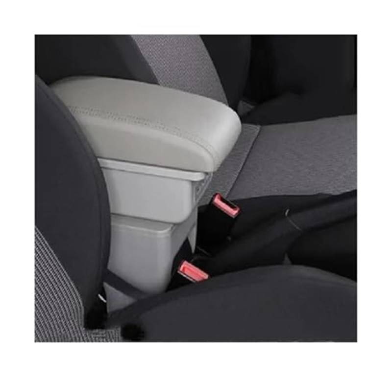 MKVAXR for Kia, for Picanto Auto Armlehnenbox Mittelkonsole Zentrale Aufbewahrungsbox Innenzubehör Autozubehör Auto-Armlehnen-Konsolenbox(Black B Style Gray 3usb) von MKVAXR