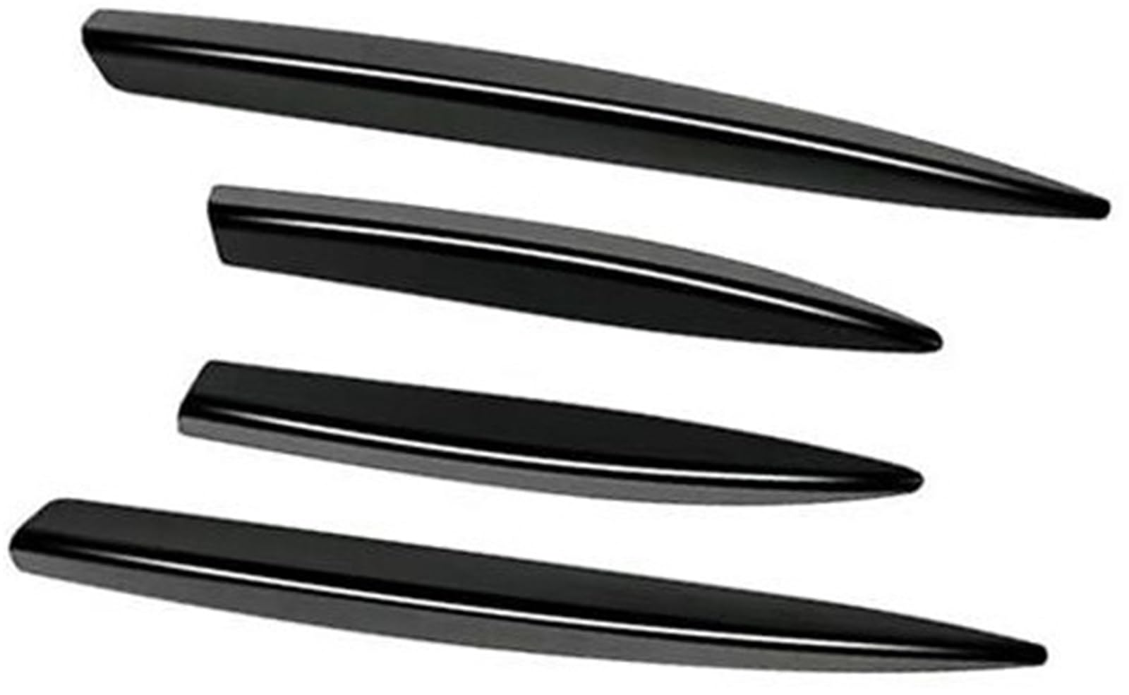 MKVAXR for Mercedes-Benz, A-Klasse W177 A200 A35, for AMG 2023+ Auto-Frontstoßstangen Lip Air Vent Spoiler Canards Splitter ABS Spoiler Frontspoiler-Kit(Black Glossy Black) von MKVAXR