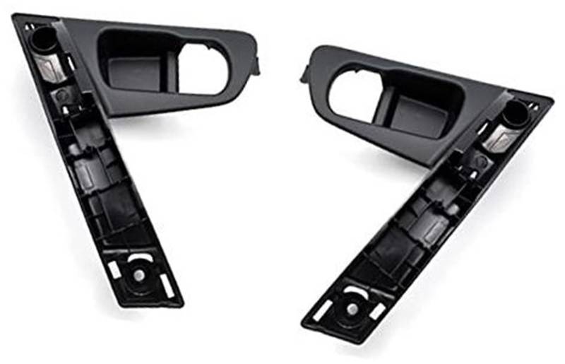 MKVAXR for Nissan, for Qashqai, J10 2007-2015 Autotürgriffbasis Innengriff Silbergriff ABS-Abdeckung Auto-Innentürgriffe(Black Handle 2pcs) von MKVAXR