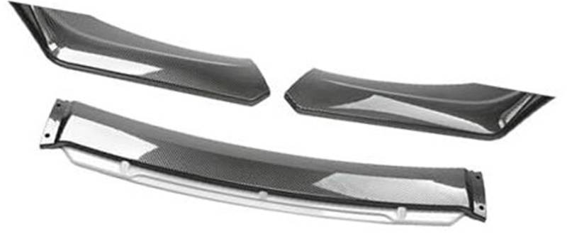 MKVAXR for Subaru, Auto-Frontstoßstangen-Lippenspoiler-Körpersatz, dekorativer Stoßstangen-Canard-Lippensplitter, Limousine, Breite unter 176 cm, Spoiler Frontspoiler-Kit(Black Carbon Fiber White) von MKVAXR