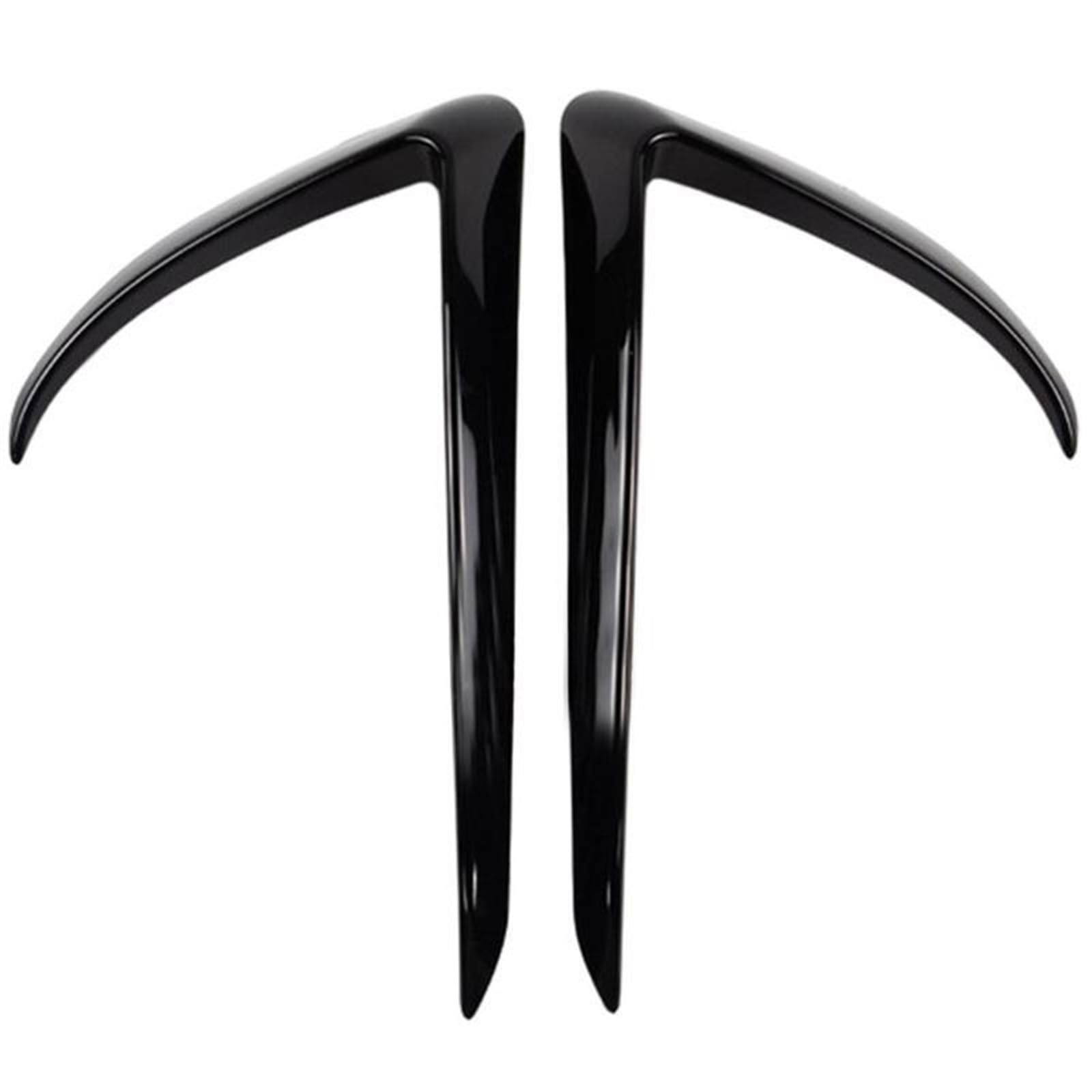 MKVAXR for Tesla Modell X 2015 2016 2017 2018 2019 2020 Wind Nebel Licht Trim Abdeckung Augenbraue Aufkleber Rahmen Dekoration Scheinwerfer-Augendeckel(Black) von MKVAXR