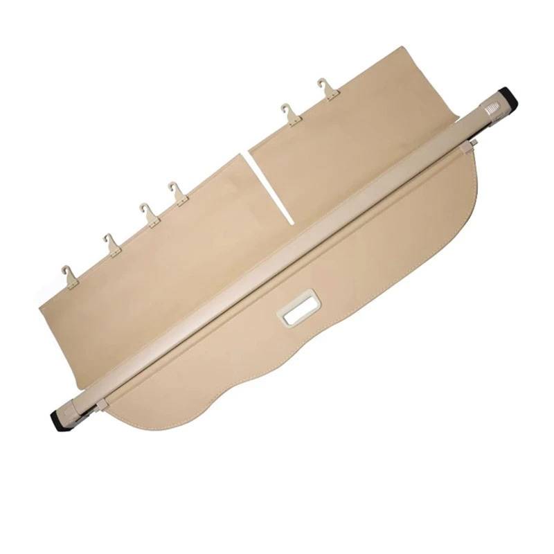 MKVAXR for Toyota, Prado FJ150 LC150 2010-2022 Fracht Abdeckung Stamm Versenkbare Paket Rack wasserdichte Schild Privatsphäre Fracht Abdeckung Auto Fahrzeugaufbewahrungshalter(Beige) von MKVAXR