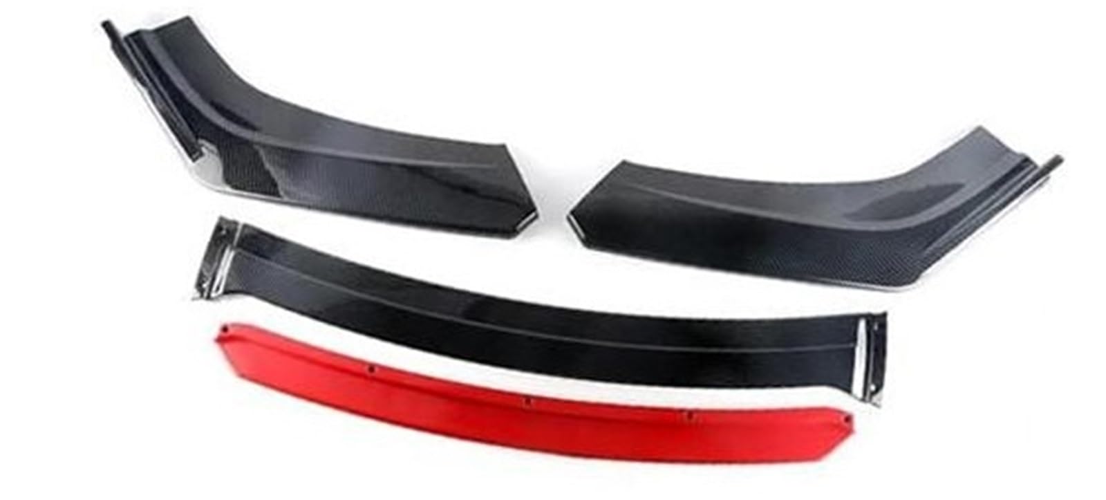 MKVAXR for VW, for Golf, MK5 6 7 Auto Front Lower Bumper Lip Splitter Spoiler Protector Sport Diffusor Deflector Spoiler Frontlippensplitter(Black Carbon Black and red) von MKVAXR