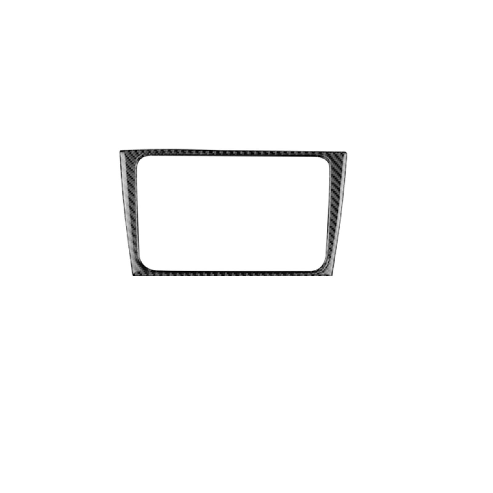 MKVAXR for VW Volkswagen Golf 6 GTI R 2008-2013 Zubehör Carbon-Faser-Aufkleber-Auto-Zentralsteuerung Rahmen-Innenausstattung Dekorplatte für Lüftungsschlitze(Screen Frame 1pcs) von MKVAXR