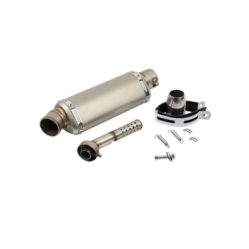 Auspuff Schalldämpfer Motorrad 51mm Universal Motorrad Auspuff 310 370 440mm Rohr Für Fz6 Pcx125 100cc-1000cc Roller Schwanz Auspuff Schalldämpfer von MLIOJU