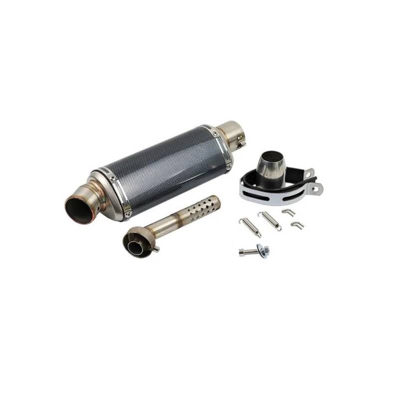 Auspuff Schalldämpfer Motorrad 51mm Universal Motorrad Auspuff Schalldämpfer 310 370 440mm Rohr Roller Für Fz6 Pcx125 100cc-1000cc von MLIOJU