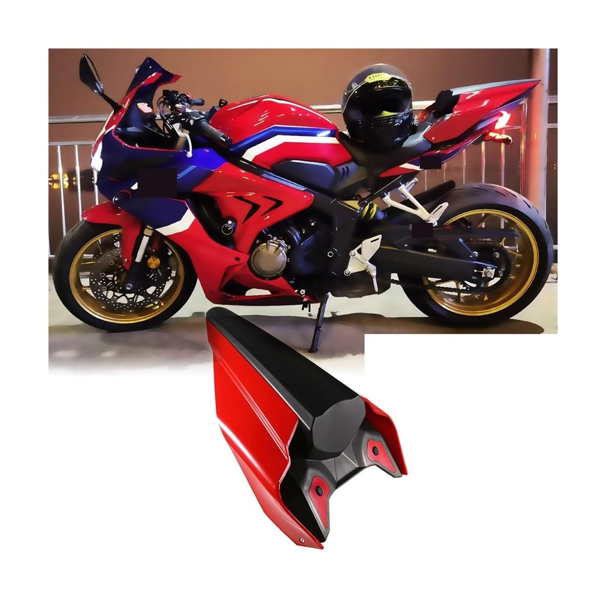 Hinten Abschnitt Verkleidung Motorrad Hinten Schwanz Abschnitt Verkleidung Gugel Hinten Schwanz Abschnitt Rot Verkleidung Gugel Für CBR650R CB650R 2019-2022 von MLIOJU