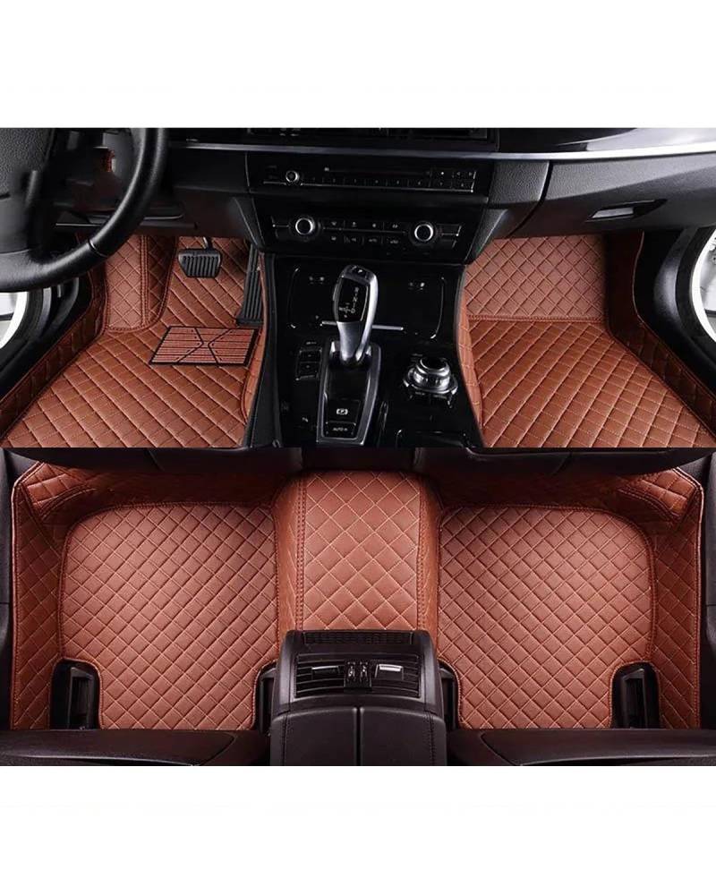 Auto Fussmatte 1Set Auto-Fußmatten Für CRV Für CR-V Auto-Fußteppich Auto-Fußraummatten Autozubehör Automatten(Brown) von MLLNPP