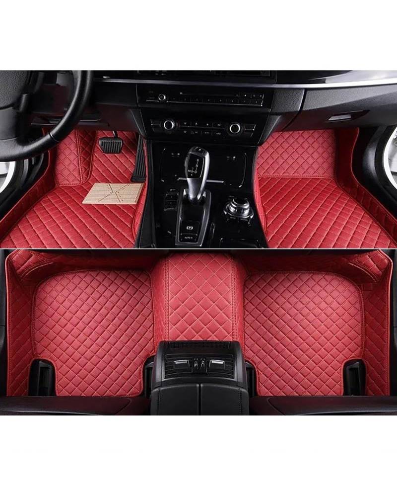 Auto Fussmatte 1Set Auto Fußmatten Für Suzuki Für Jimny Auto Fußraum Matten Auto Zubehör Auto Innen Automatten(Red) von MLLNPP