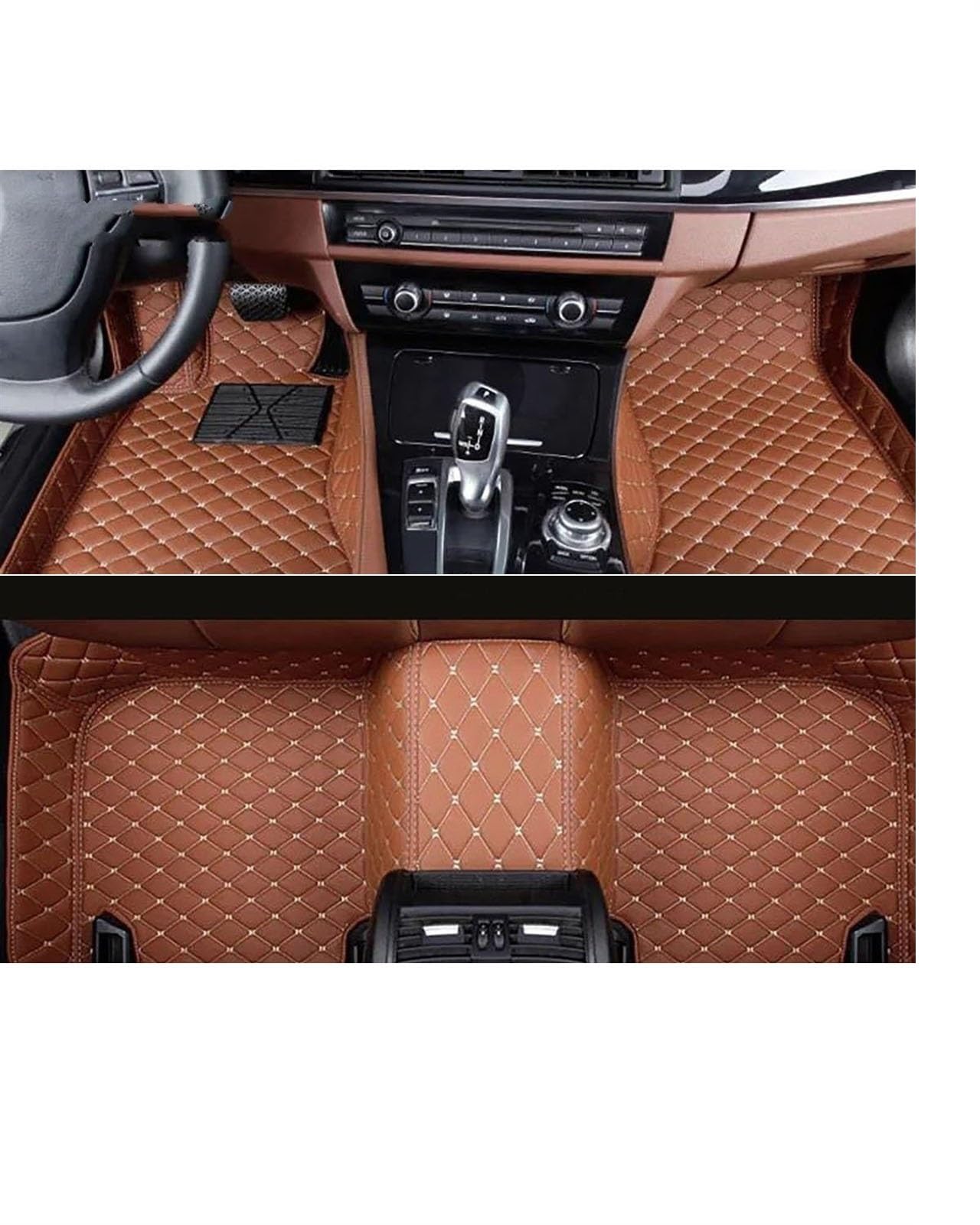 Auto Fussmatte Auto-Fußmatten Für A4 Für B6 2000 2001 2002 2003 2004 Autoteppiche Fuß Coche Autoinnenausstattung Automatten(Brown) von MLLNPP