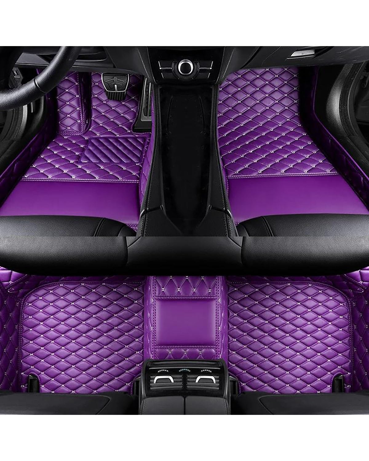 Auto Fussmatte Auto-Fußmatten Für A6 Für Avant Für 4G5 Für 4GD Für C7 Für 4A5 Für Allroades 4GH 4GJ 4AH Innenausstattung Automatten(Purple,for A6 Allroades 2007-2018) von MLLNPP