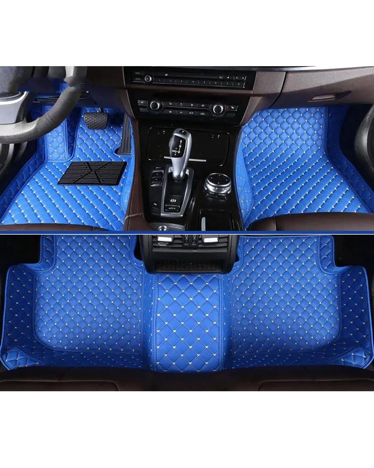 Auto Fussmatte Auto-Fußmatten Für A6 Limousine Limousine Auto Teppiche Fuß Coche Auto Innenausstattung Automatten(Blue,for C7 2012-2017) von MLLNPP