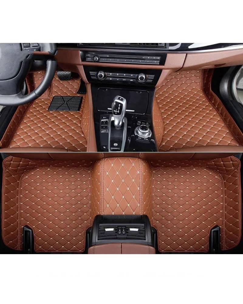 Auto Fussmatte Auto-Fußmatten Für A6 Limousine Limousine Auto Teppiche Fuß Coche Auto Innenausstattung Automatten(Brown,for C6 2005-2011) von MLLNPP