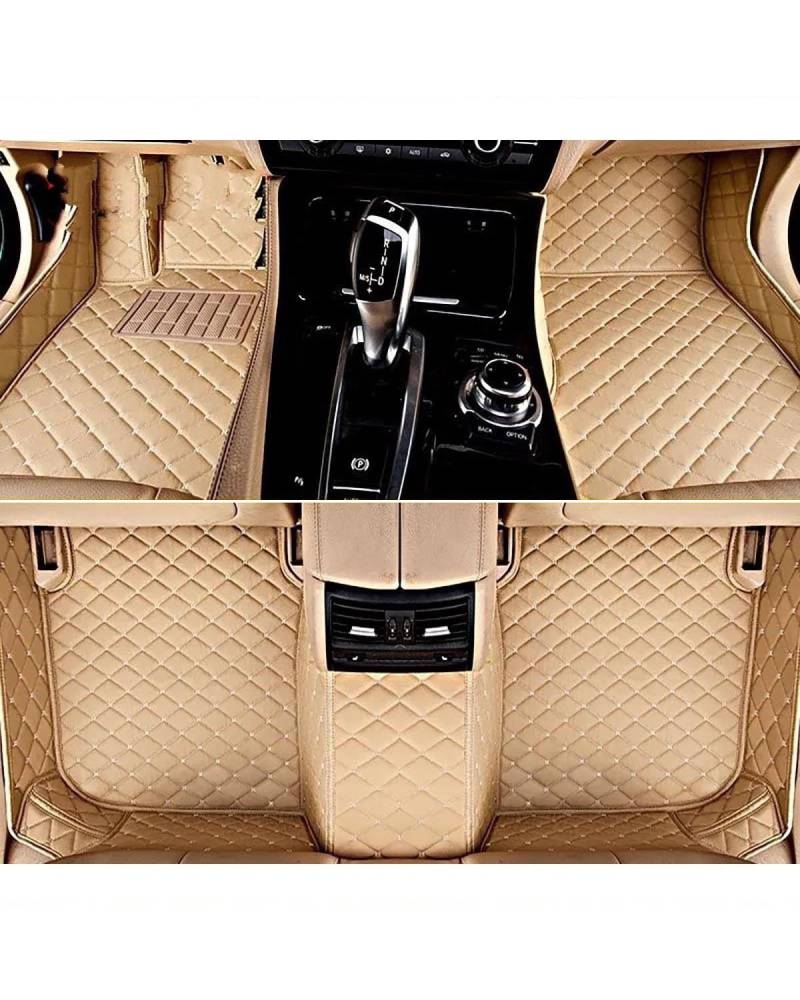 Auto Fussmatte Auto-Fußmatten Für Benz Für GL Für X164 Für X166 2006-2016 Autoteppiche Fuß Coche Auto-Innenausstattung Automatten(Beige,for GL 2006-2012) von MLLNPP