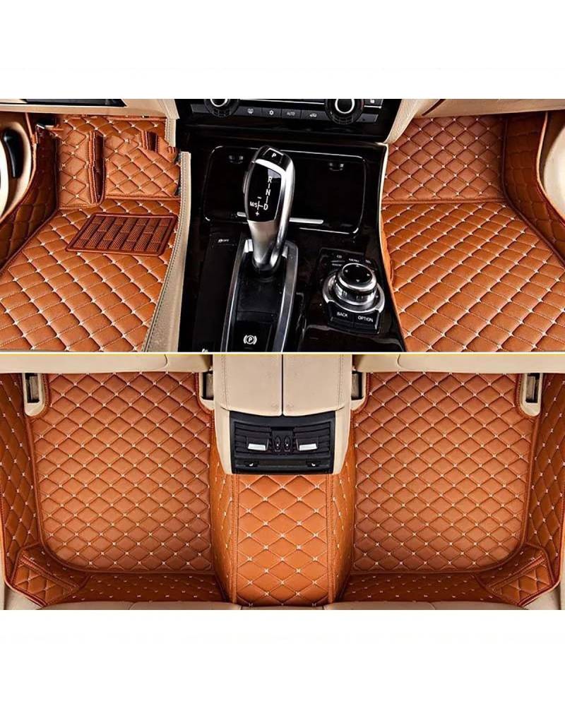 Auto Fussmatte Auto-Fußmatten Für Benz Für GL Für X164 Für X166 2006-2016 Autoteppiche Fuß Coche Auto-Innenausstattung Automatten(Brown,for GL 2006-2012) von MLLNPP