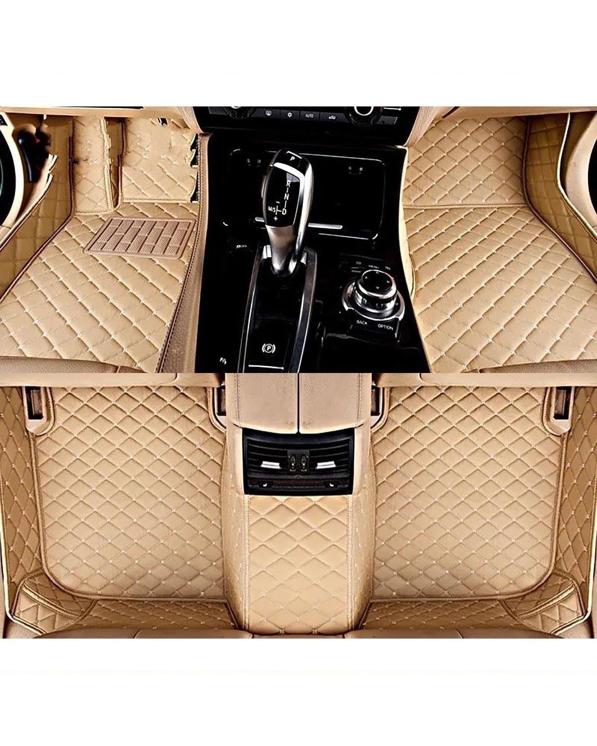 Auto Fussmatte Auto Fußmatten Für Cadillac Für Cts Auto Teppiche Fuß Coche Auto Innen Zubehör Automatten(Beige,2014-2023) von MLLNPP