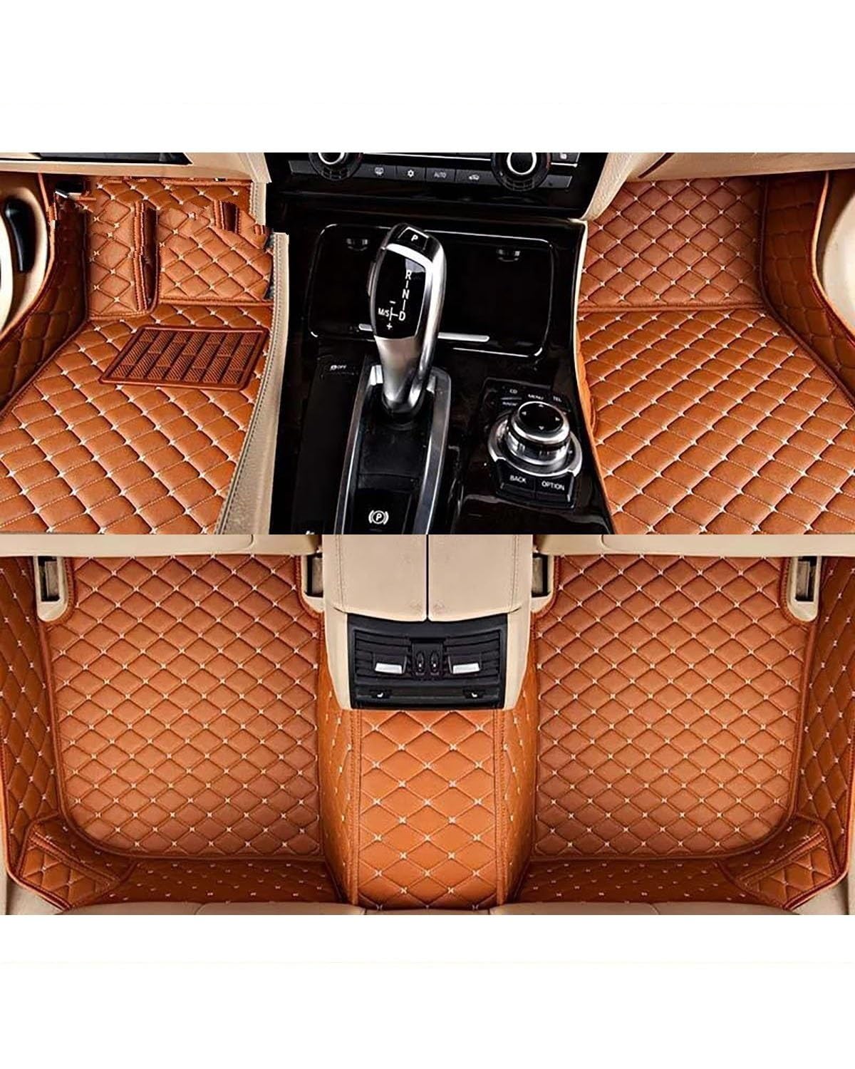 Auto Fussmatte Auto Fußmatten Für Cadillac Für Cts Auto Teppiche Fuß Coche Auto Innen Zubehör Automatten(Brown,08-13 for Coupe) von MLLNPP