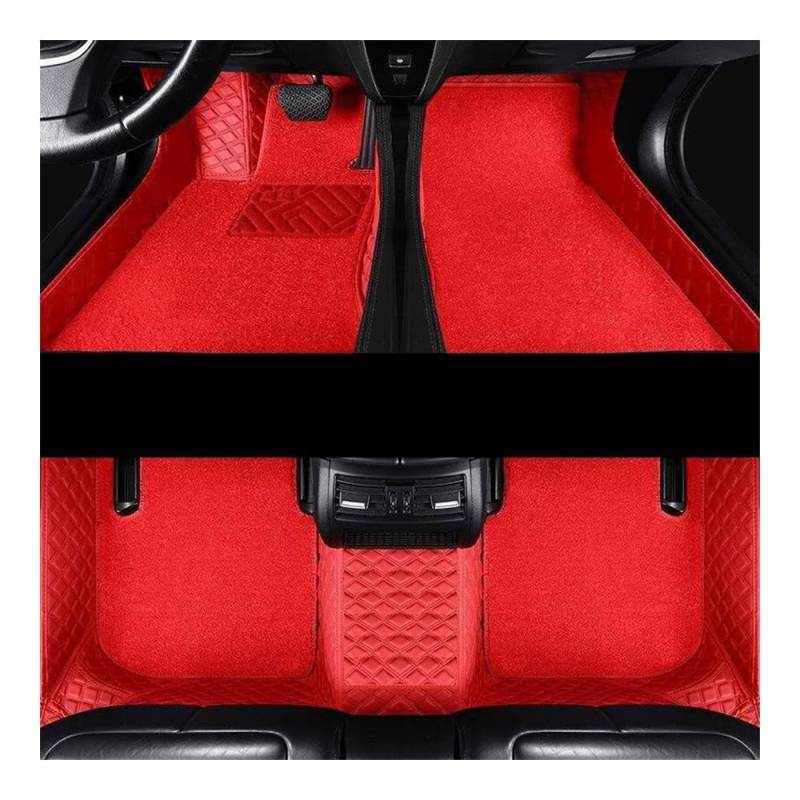 Anpassen Fußmatten Auto Boden Matte Für Für A3 8P 2004 2005 2006 2007 2008 2009 2010 Center Interior Teppiche Teppiche Fuß Pads(Red) von MLTLKPPVNG