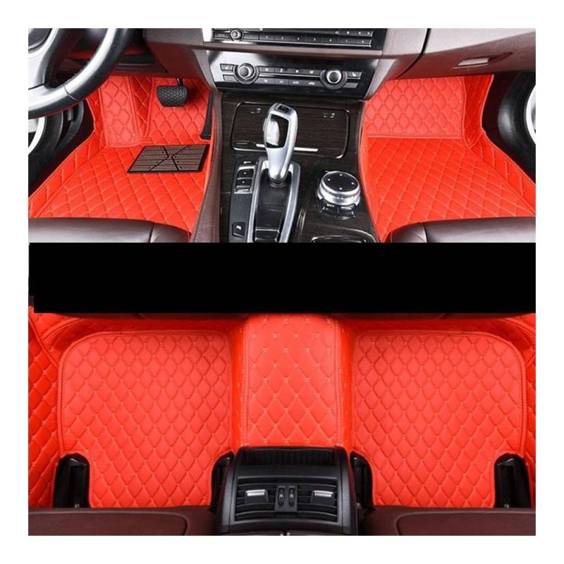 Anpassen Fußmatten Auto-Fußmatten Für Q7 2016 2017 2018 2019 (5-Sitzer) Wasserdichter Autoteppich Autoabdeckung Styling Individuelle Innenausstattung(LHD 3pcs red) von MLTLKPPVNG