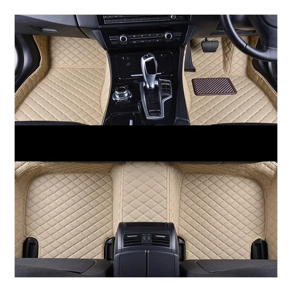 Anpassen Fußmatten RHD Auto Fußmatten Für Jaguar Für XJ 2005 2006 2007 2008 Teppiche Benutzerdefinierte Auto Innen Fuß Pads Wasserdicht(RHD 3pcs beige) von MLTLKPPVNG