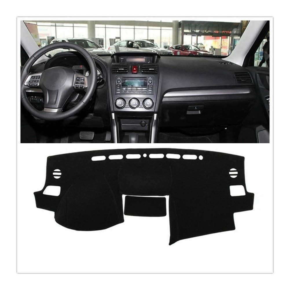 Auto Dashboard Abckung Matte Armaturenbrett Abdeckung Auto Dash Board Panel Sonnenschutz Teppich Pad Hitzebeständige Matte Streifen Für Subaru Für Forester XV 2013-2016(Left Hand Drive) von MLTLKPPVNG