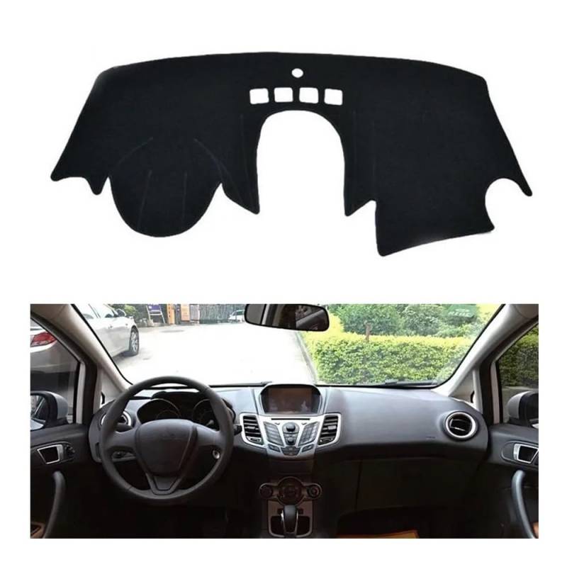 Auto Dashboard Abckung Matte Armaturenbrett Abdeckung Dash Matte Pad Styling Instrument Sonnenschutzdach Kissen Für For&d Für Fiesta 2009 2010 2011 2012 2013 2014 2015 2016 2017 2018 2019(LHD With NAV von MLTLKPPVNG