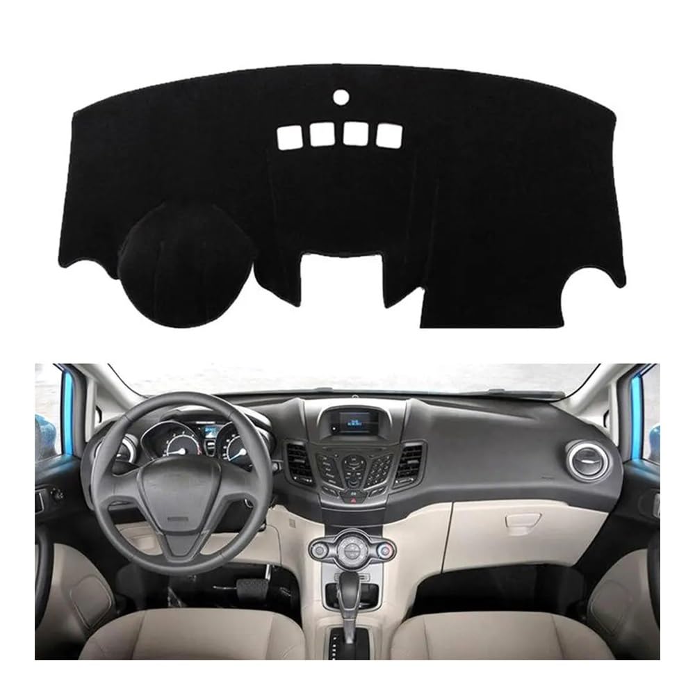 Auto Dashboard Abckung Matte Armaturenbrett Abdeckung Dash Matte Pad Styling Instrument Sonnenschutzdach Kissen Für For&d Für Fiesta 2009 2010 2011 2012 2013 2014 2015 2016 2017 2018 2019(LHD Without von MLTLKPPVNG