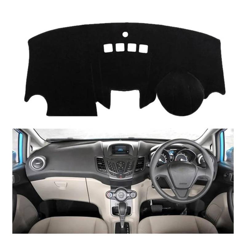 Auto Dashboard Abckung Matte Armaturenbrett Abdeckung Dash Matte Pad Styling Instrument Sonnenschutzdach Kissen Für For&d Für Fiesta 2009 2010 2011 2012 2013 2014 2015 2016 2017 2018 2019(RHD Without von MLTLKPPVNG