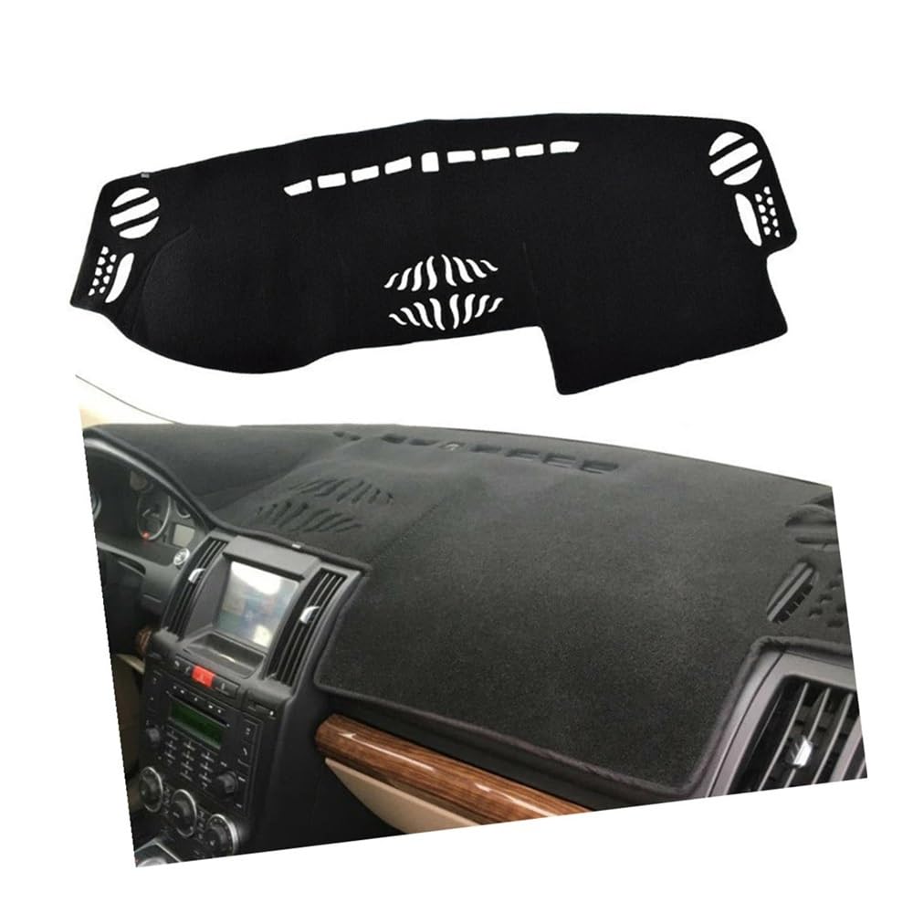 Auto Dashboard Abckung Matte Armaturenbrett-Abdeckung Vorne In Mitte Armaturenbrett, Hitzebeständig Sonnenschutz Teppich Für Land Rover LR2 Freelander 2 2007–2014 von MLTLKPPVNG